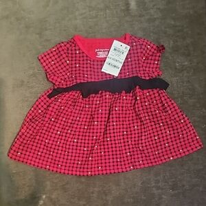 First Impressions Red and Black Plaid Dress